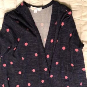 Lularoe sarah duster length cardigan with pockets.